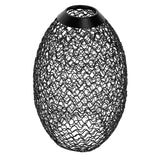 Maxbell Metal Pendant Lamp Shade Wrought Iron Wire Lampshade for Cafe Decoration Oval