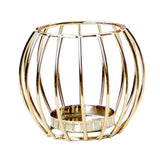 Maxbell Geometric Metal Candle Holder Iron Hollow Table Candle Stand Party