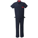 Max Unisex Short Sleeve Uniform Workwear Button Up Jacket and Long Pant Suit L