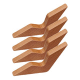 Maxbell 4Pcs Wooden Book Reading Holder Hand Reading Assistant for Bookworm Gift
