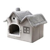Maxbell Maxbell Pet House Puppy Kennel Warm Nest Anti Slip Bottom Tent Huts Cat Sleeping Bed Gray