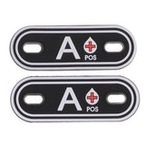 Max Luminous Blood Type Patches Sewing Applique Patches Black White Luminous A