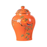 Maxbell Flower Vase Tea Tin Flowerpot Ceramic Ginger Jars for Kitchen Bedroom Office 1Pcs