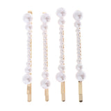 Maxbell 4pcs Pearl Barrette Cute Hair Clip Hairstyle Hair Pins Bridal Girl Gifts