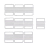 Maxbell 10 Sets Bra Clip Swimwear Clickers Bikini Front Closure Buckle Clips White