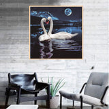 Maxbell 5D Diamond Painting Embroidery Cross Stitch Kits 25x25cm Swan