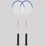 Maxbell 2Pcs Badminton Racket Lightweight 2 Player Badminton Racquet for Adults Kids Without Bag Blue