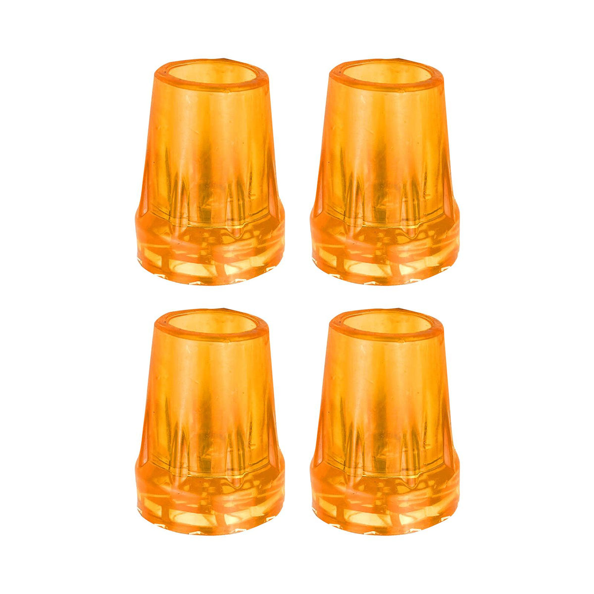 Maxbell 4Pcs Crutch Tips Rubber Cane Tips for Hiking Sticks Seniors Walking Crutches Yellow 28mm Hole