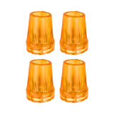 Maxbell 4Pcs Crutch Tips Rubber Cane Tips for Hiking Sticks Seniors Walking Crutches Yellow 28mm Hole