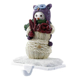 Maxbell Christmas Snowman Sock Hook Scene Layout Accessories for Bedroom Bookshelf B