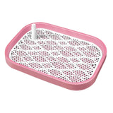 Maxbell Dog Toilet Puppy Potty Tray for Cat Training Pad Holder Dog Potty Tray Pink White
