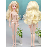 Maxbell 1/6 BJD Doll Flexible Nude Body Model Female with Golden Hair, 3D Eyes for XinYi, XinYan Doll
