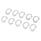 Maxbell 10 Pieces Keychain Carabiner D Type Snap Hook Clip Open Gate Buckle 32x25mm