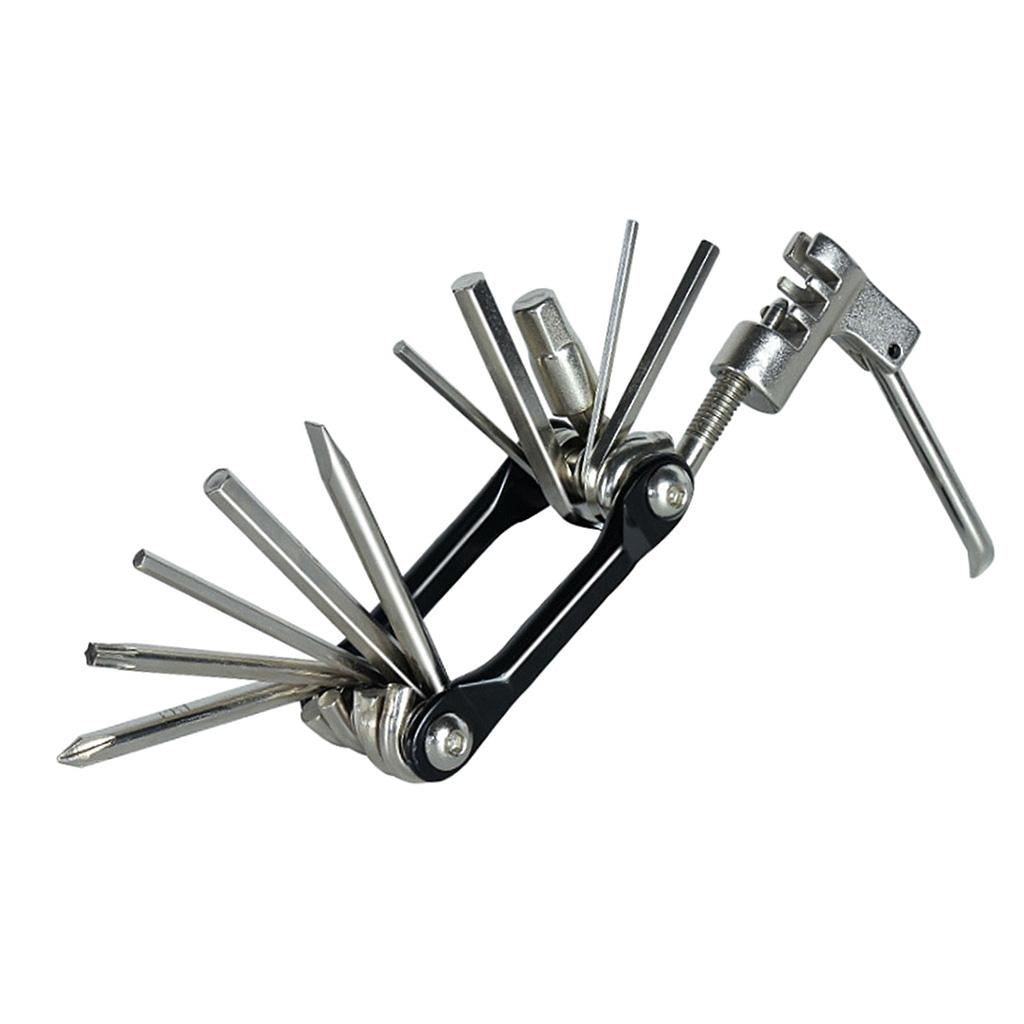Maxbell 11 in 1 Multifunctional Bicycle Repair Tool Kits With Torque Wrench Black