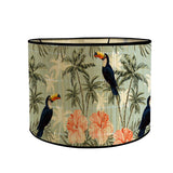 Maxbell Drum Lampshade E27 Handmade Bamboo Lamp Shades for Table Lamps Bedside Lamps Flower Birds