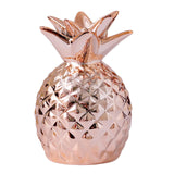 Maxbell Creative Pineapple Shape Money Box Desktop Statue Storage Cans for Crafts Rose Gold