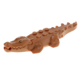 Maxbell Children Plastic Animal Crocodile Building Blocks Educational Toy Brown