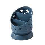 Maxbell Desk Pencil Pen Holder Makeup Brush Bucket Multipurpose for Office Bedroom Blue