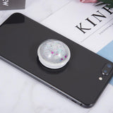 Maxbell Glitter Dynamic Starry Sky Sand Popular Phone Holder Finger Ring  Silver