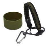 Maxbell Water Bottle Handle Protective Silicone Sleeve for Outdoor Activities Sports Deep Green Large