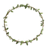 Max Bohemian Flower Leaves Garland Forehead Hair Band Beach Wreath  White