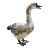 Maxbell Miniature Feathered Goose Free Standing for Decoration Collectible Gift Gray
