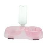 Maxbell Pet Food Water Feeder Pet Automatic Waterer Dog Cat Water Food Bowl Pink S