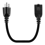 Maxbell Power Cable 32cm AC 3 Prong Core 3x3.3mm2 Female Male for Computer Monitor