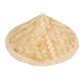 Maxbell Bamboo Braided Hat Weaved Hard Shell Hat Sun Hats Wall Decoration Painting 19cmx12.5cm