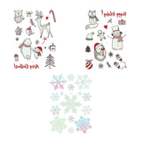 Max 3Pcs Luminous Temporary Tattoos Water Transfer Stickers Christmas Decals Set 02