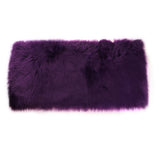 Max 80x50cm Shaggy Sheepskin Rug Soft Non Shed Carpet Rug 5cm Pile Purple
