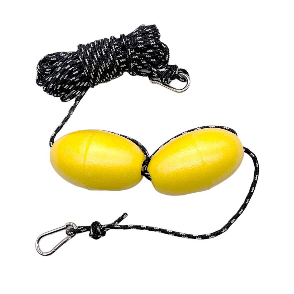 Maxbell Durable Kayak Tow Rope Throw Line with Dual EVA Floats Clip Kayak Accessory
