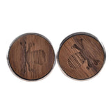 Max Mens Cufflinks and Cuff Link with Presentation Box Brown Skull
