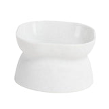 Maxbell Elevated Cat Bowls Tilted Upper and Lower Bowls Stylish Durable Cat Dishes White