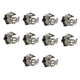 Max 10 pcs Victorian 15mm Blank Crown Bezel Base Adjustable Filigree Ring Hematite