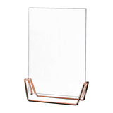 Maxbell Acrylic Photo Picture Frame Metal Base Decor for Table Birthday Photograph Rose Golden