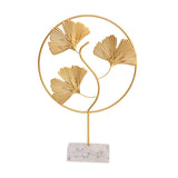 Maxbell Ginkgo Biloba Ornament Figurine Hollowed for Living Room Cabinet Porch S
