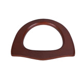 Maxbell Wooden Handle Handmade D Shaped Handle Replacement for Clutches Purse Making