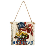 Max Square Hanging Wood Plaque Sign America Independence Day Party Decor Style 3