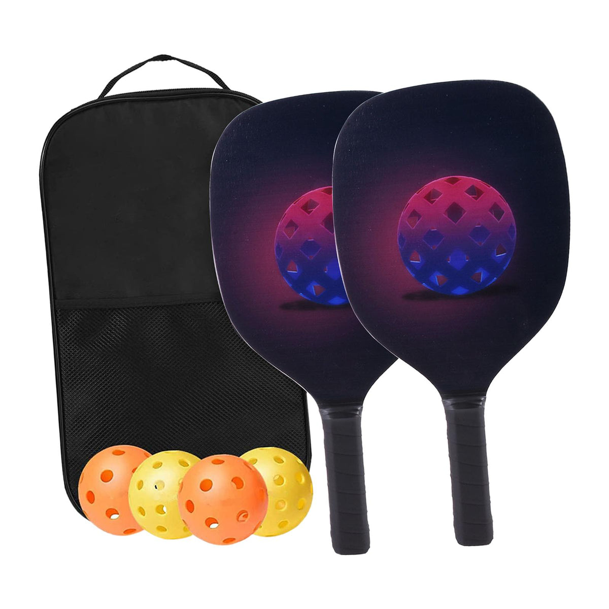 Maxbell Pickleball Paddles Set Rackets Storage Bag Comfort Grip for Women Indoor Men 2 Racquet Set