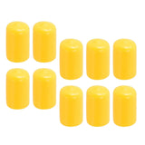 Maxbell 10Pcs Rubber Cue Cover Protector Head Cover Pool Billiard Protective yellow 10mm