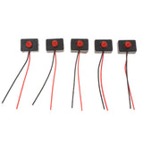 Max Maxb 5 Pieces Universal Car Self Reset Push Button Switch 12V-24V with 2 Wire