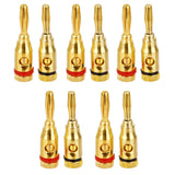 Maxbell 10x Gold plated Musical Speaker Cable Wire Screw Banana Plug Connector 4MM