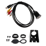 Max Maxb Car USB 2.0 male and 3RCA to USB & 3.5mm Female Flush Mount 1 meter