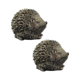 Maxbell Hedgehog Garden Statues Resin Sculptures Animal Figurines Lawn Office Double