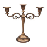Max European 3 Arms Candelabra Candle Holder for Decoration  Brown