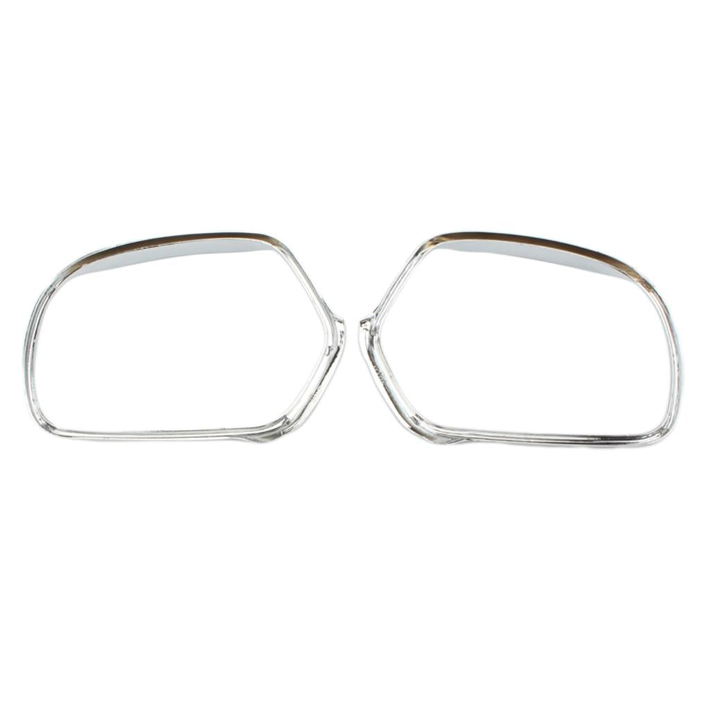 Maxbell Chrome Plated Plastic Mirror Trim Rings Decor Cover for Honda Goldwing