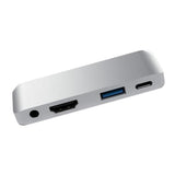 Max Type-C Dock Station USB-C To HDMI Charger Hub Adapter For iPad Pro Silver