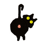 Maxbell Cute Coffee and Tea Drink Coaster Drink Mat for Table Drinks Decor Black