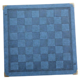 Maxbell Chessboard Mat PU Leather Heat Resistant Chess Pad Mat for Park Game Outdoor Blue